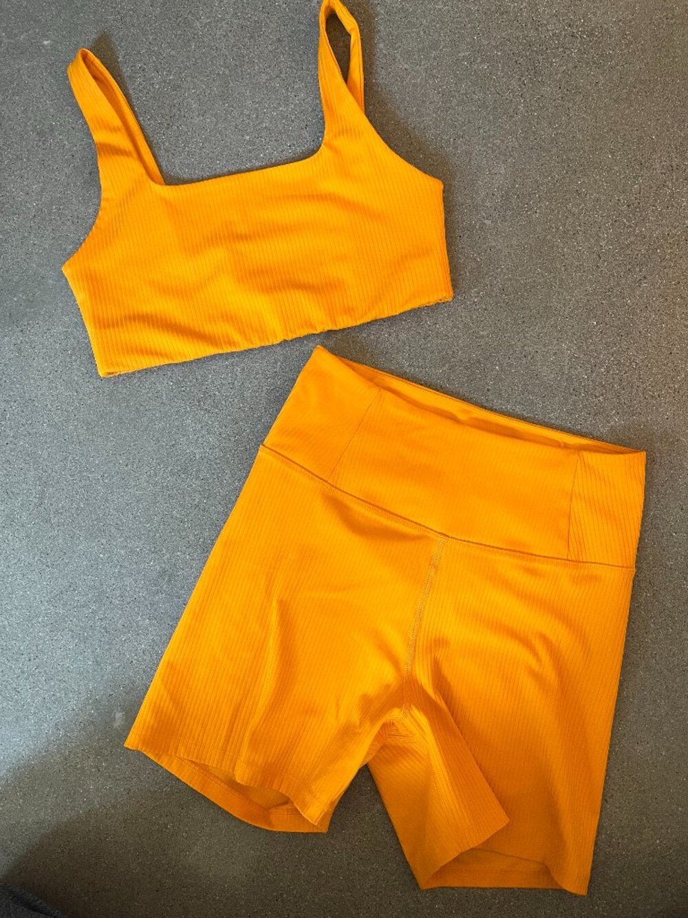 High-Rise Run Short - Limited Edition Orange Ribbed